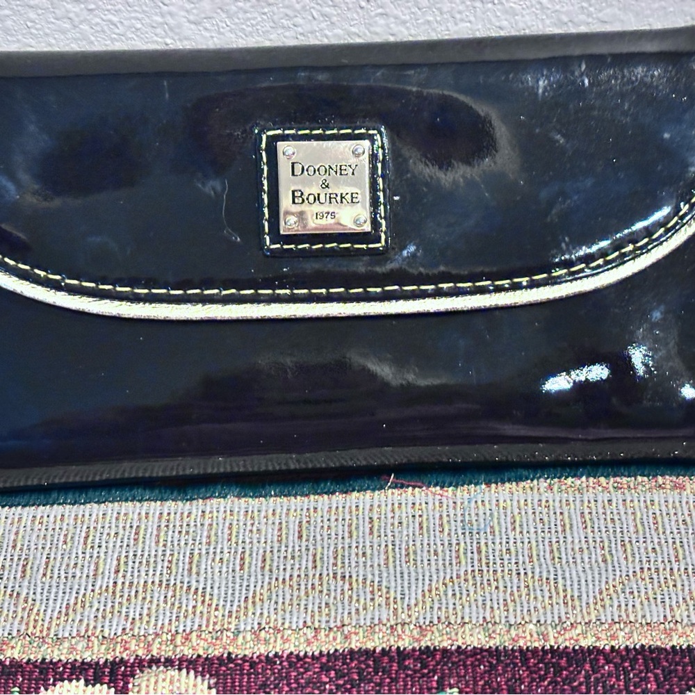 Dooney & Bourke Glossy Black Clutch